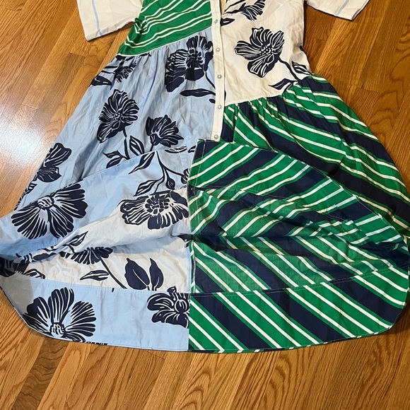 Anthropologie x Maeve Mixed-Print Buttondown Dress Size Small NWT - Picture 13 of 14